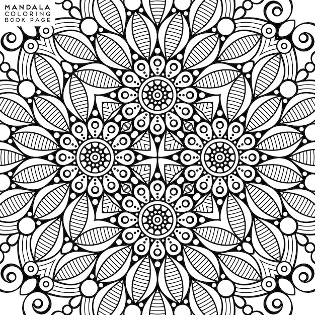 Ilustración detallada de mandala decorativa