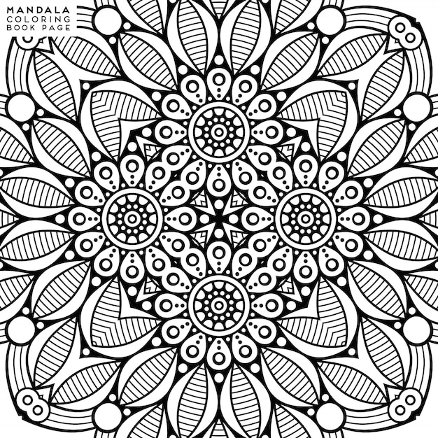 Ilustración detallada de mandala decorativa