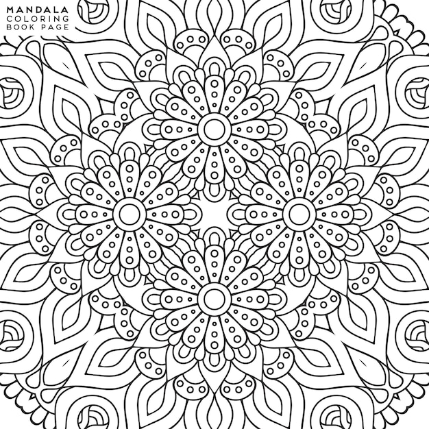 Ilustración detallada de mandala decorativa