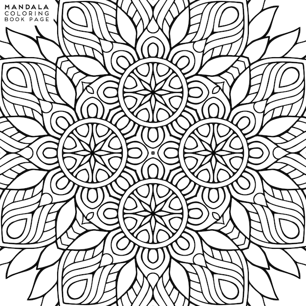 Ilustración detallada de mandala decorativa