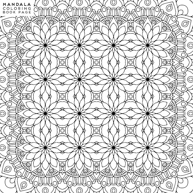 Ilustración detallada de mandala decorativa