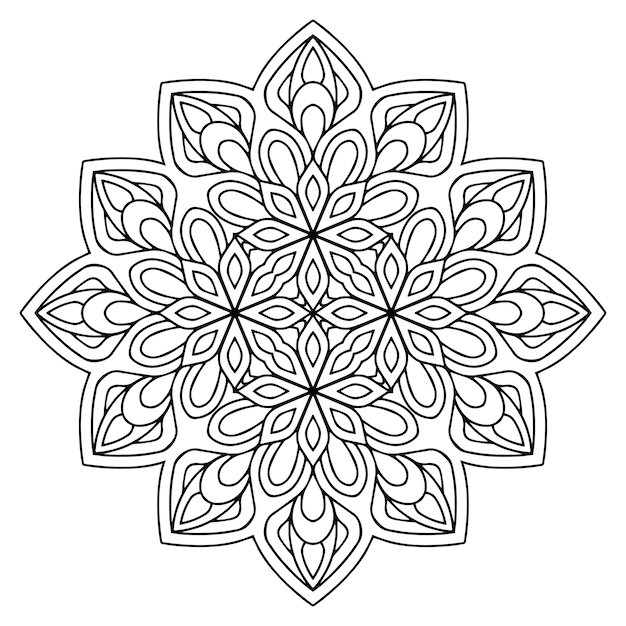 Ilustración detallada de mandala decorativa