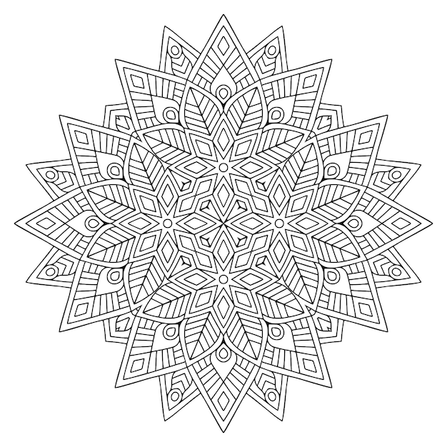 Ilustración detallada de mandala decorativa