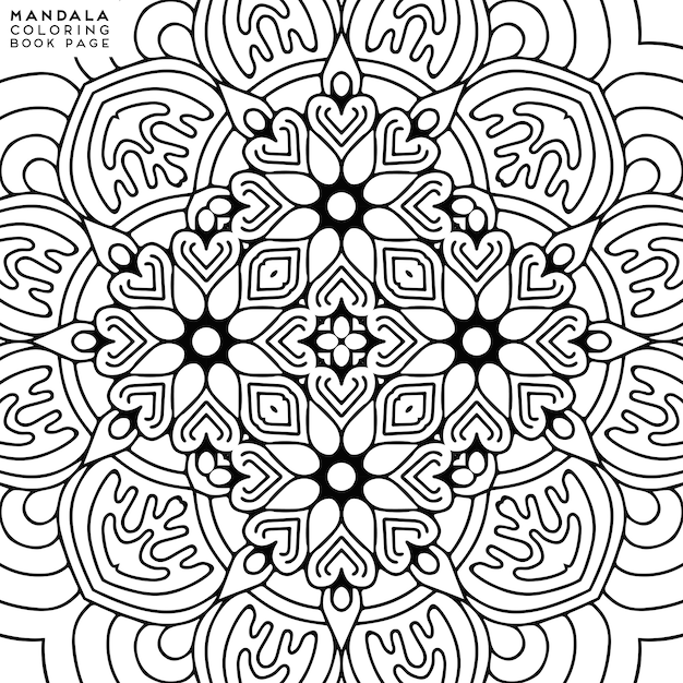 Ilustración detallada de mandala decorativa