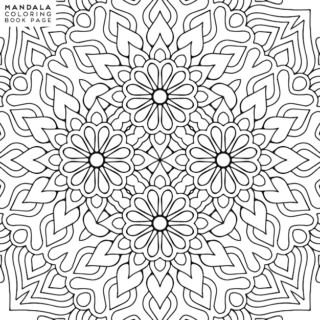 Ilustración detallada de mandala decorativa