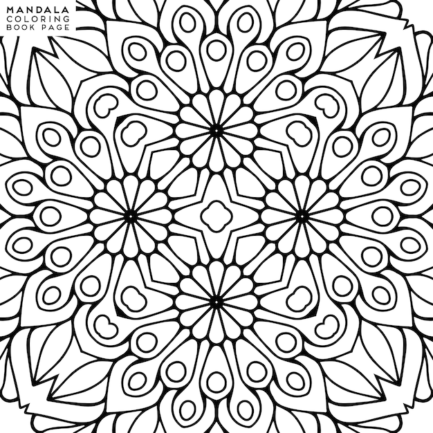 Ilustración detallada de mandala decorativa