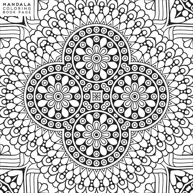 Ilustración detallada de mandala decorativa