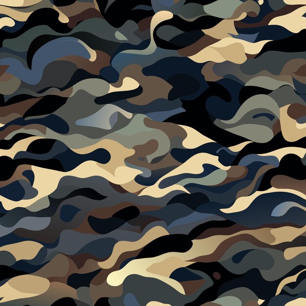 Ilustración detallada de vectores de camuflaje para proyectos artísticos