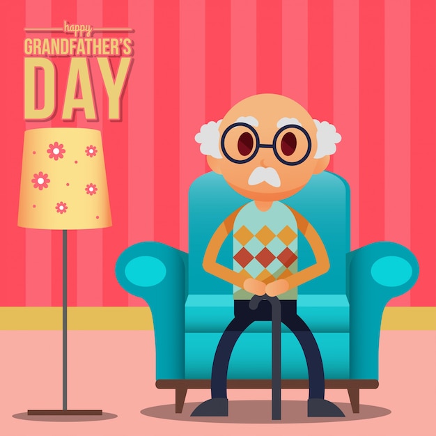 Ilustración del día de los abuelos