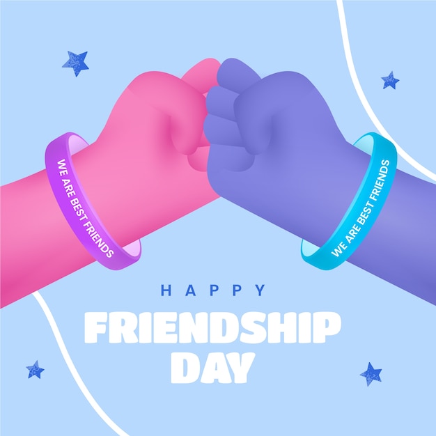 Ilustración del día de la amistad en gradiente