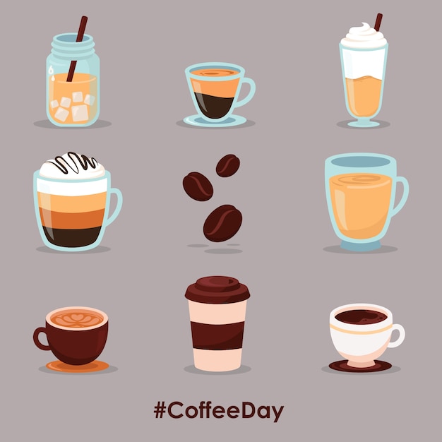 Vector ilustración del día del café