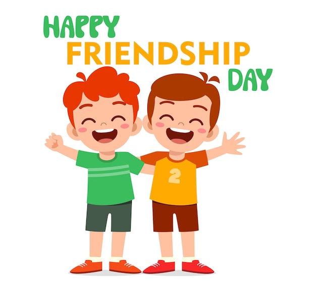 Ilustración del día feliz de los amigos