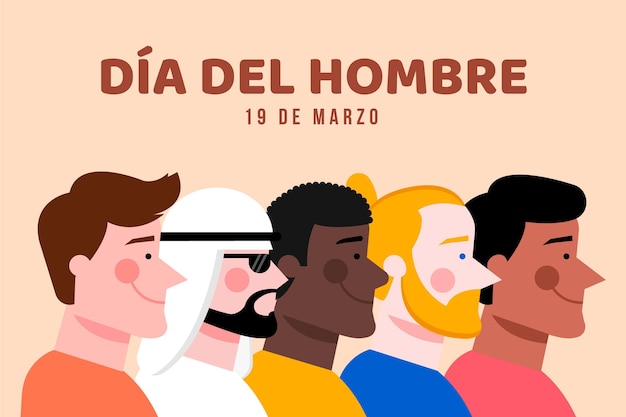 Ilustración de dia del hombre en diseño plano