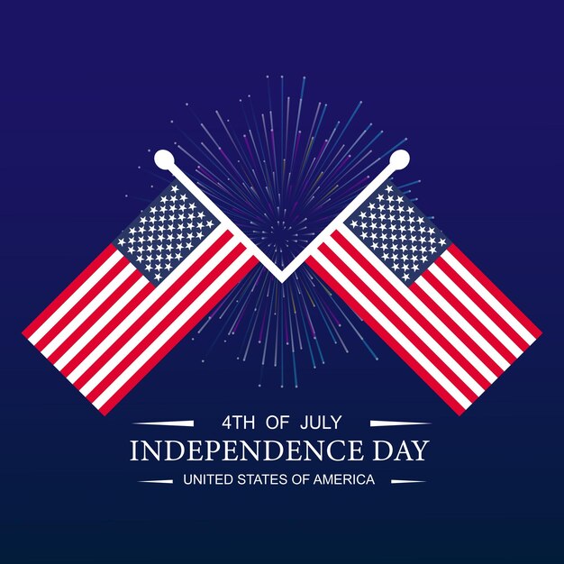 Ilustración del día de la independencia del 4 de julio