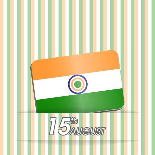 Vector ilustración del día de la independencia india el 15 de agosto