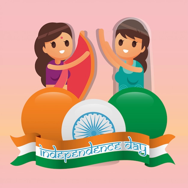 Ilustración del día de la independencia de india