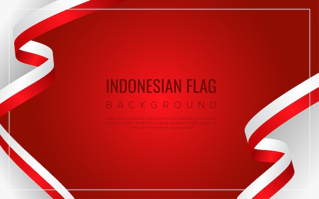 Ilustración del día de la independencia de indonesia degradado