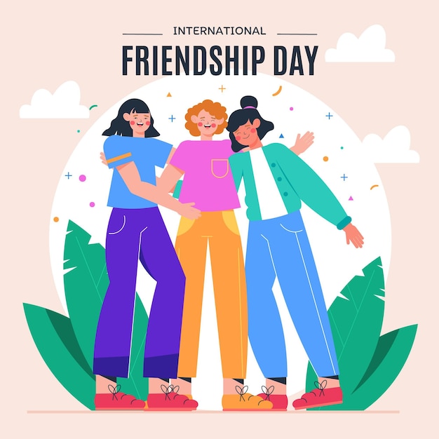 Ilustración del día internacional de la amistad