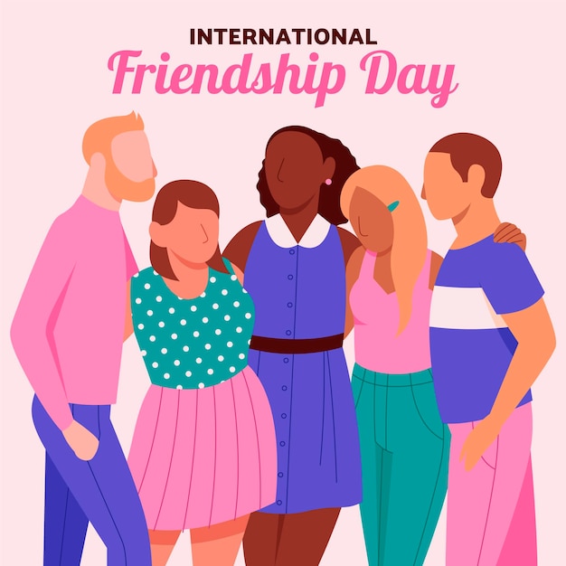 Vector ilustración del día internacional de la amistad
