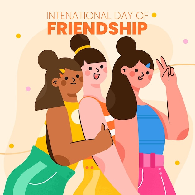 Ilustración del día internacional de la amistad