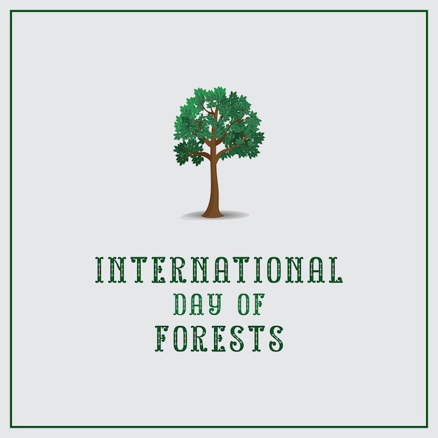 Ilustración del día internacional de los bosques