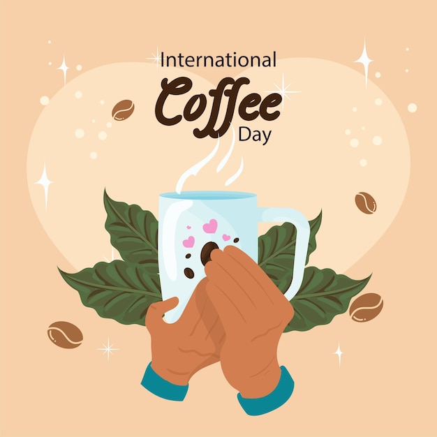 Ilustración del día internacional del café