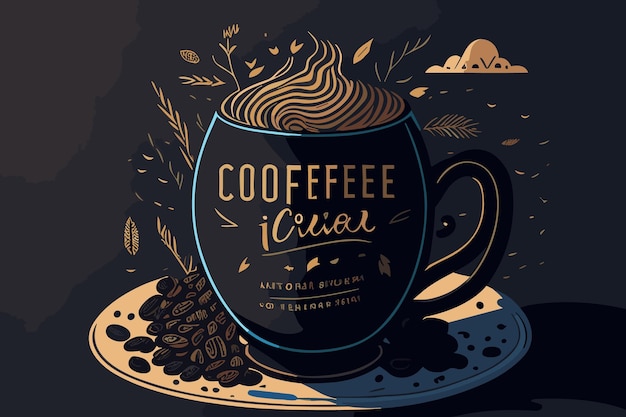 Vector ilustración del día internacional del café