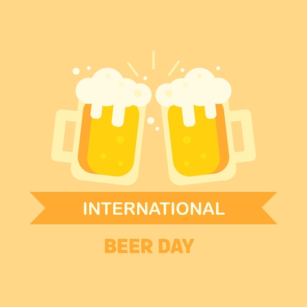 Ilustración del día internacional de la cerveza