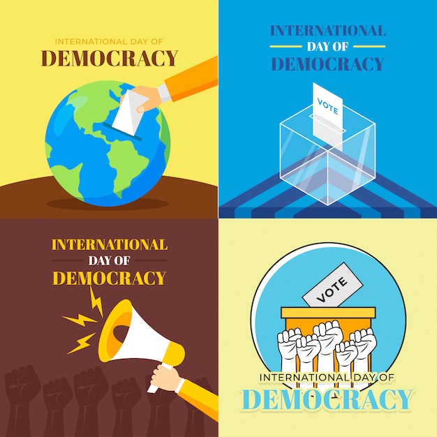 Vector ilustración del día internacional de la democracia