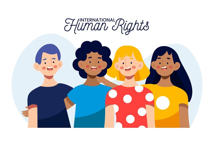 Ilustración del día internacional de los derechos humanos