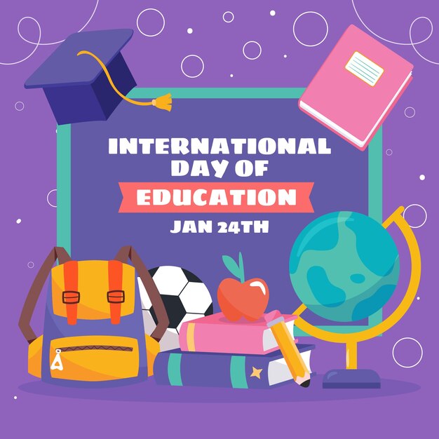 Ilustración para el día internacional de la educación