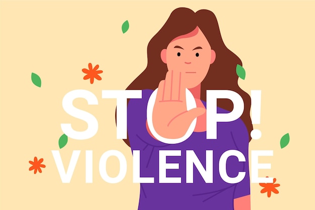 Vector ilustración del día internacional para la eliminación de la violencia contra la mujer