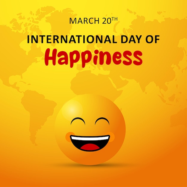 Ilustración del día internacional de la felicidad