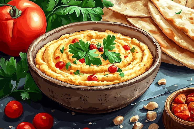 Vector ilustración del día internacional del hummus