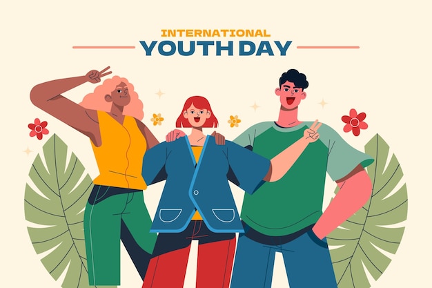 Ilustración del día internacional de la juventud