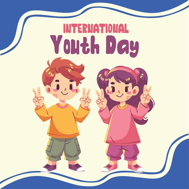 Ilustración para el Día Internacional de la Juventud