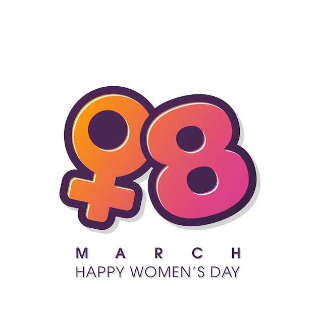 Ilustración del día internacional de la mujer ocho de marzo.