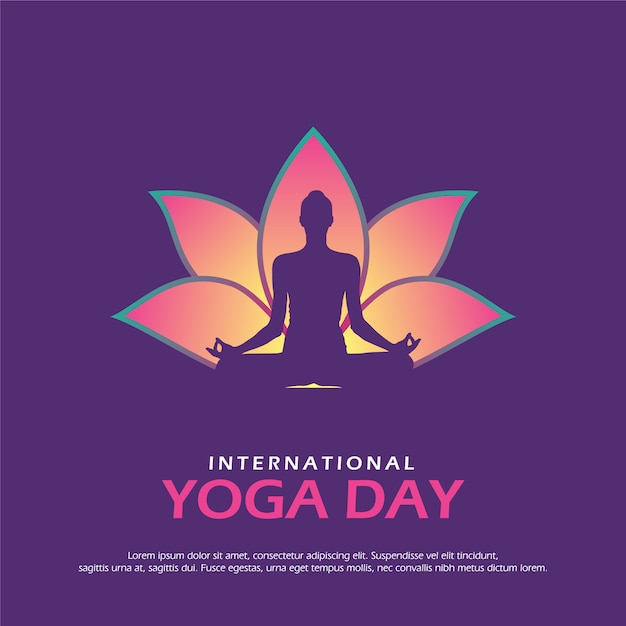 Ilustración del día internacional del yoga