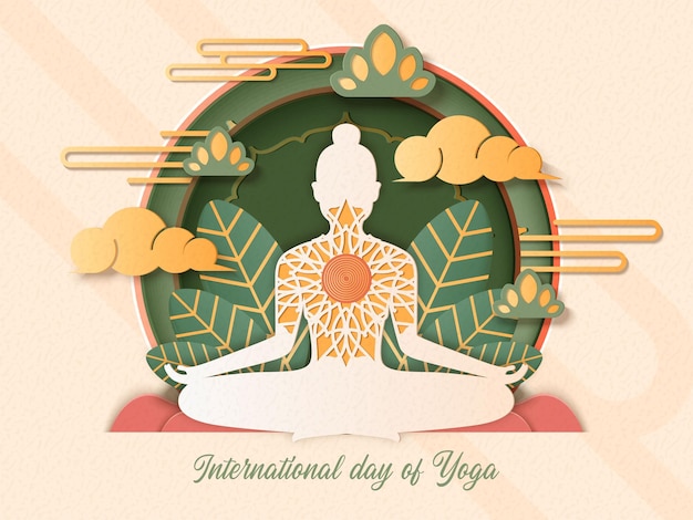 Ilustración del día internacional del yoga