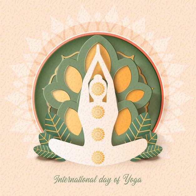 Ilustración del día internacional del yoga