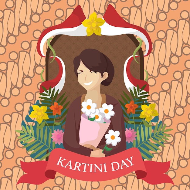 Vector ilustración del día de kartini