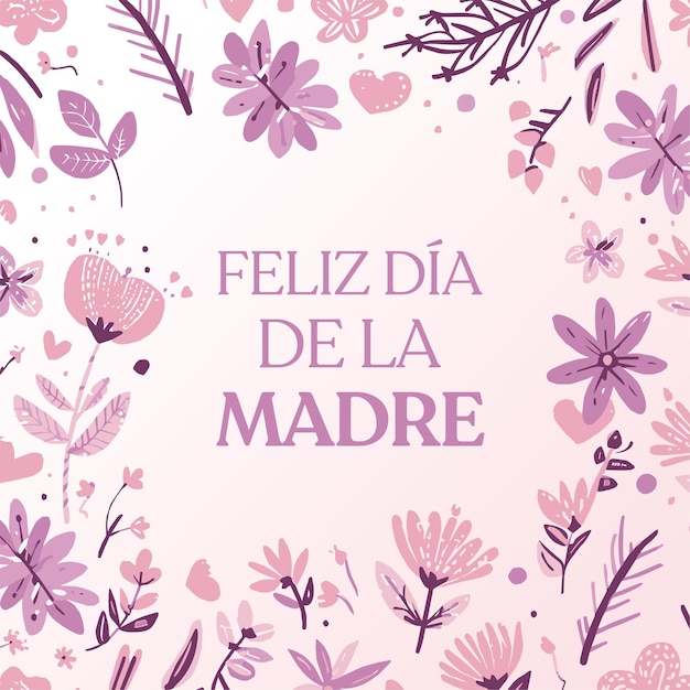Ilustración del día de la madre dibujada a mano