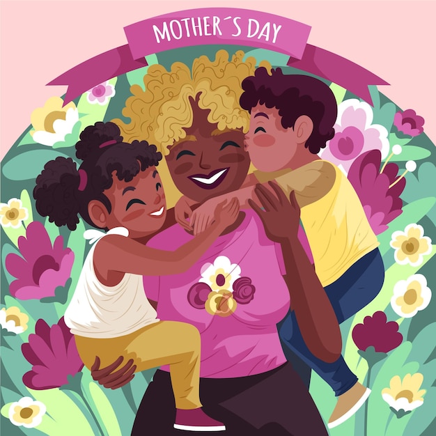 Ilustración del día de la madre dibujada a mano