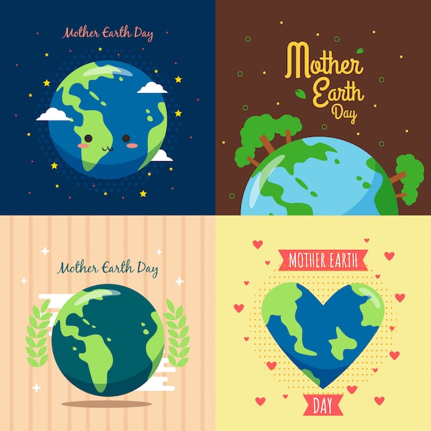 Vector ilustración del día de la madre tierra