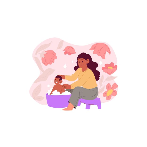 Vector ilustración del día de las madres de vector plano