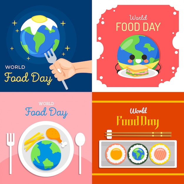 Vector ilustración del día mundial de la alimentación