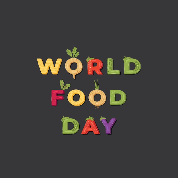 Ilustración del día mundial de la alimentación.