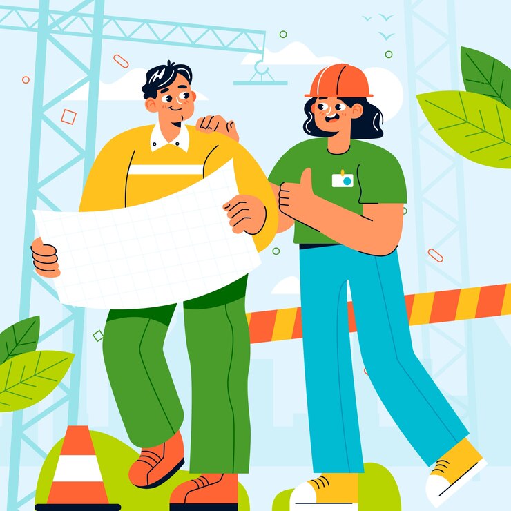 Vector ilustración del día mundial de la arquitectura plana