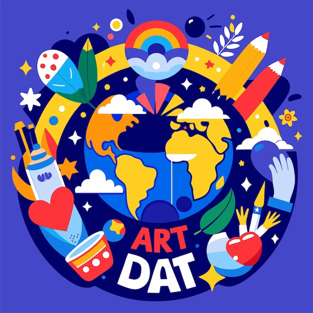 Ilustración para el día mundial del arte