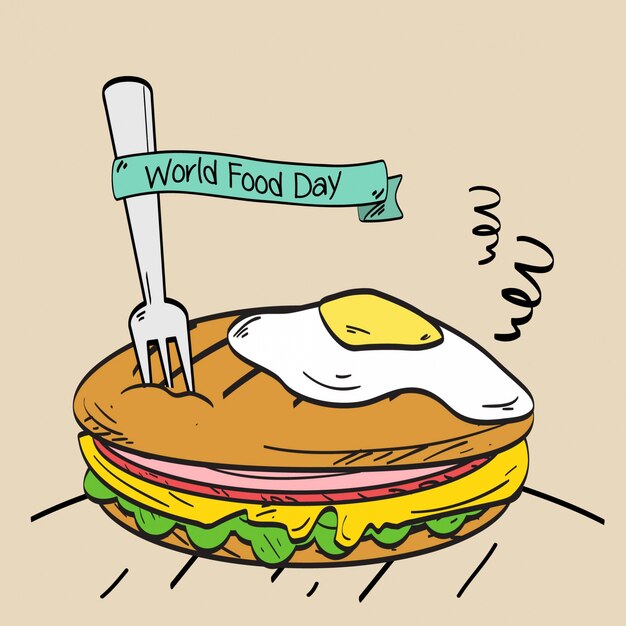 Vector ilustración del día mundial de la comida